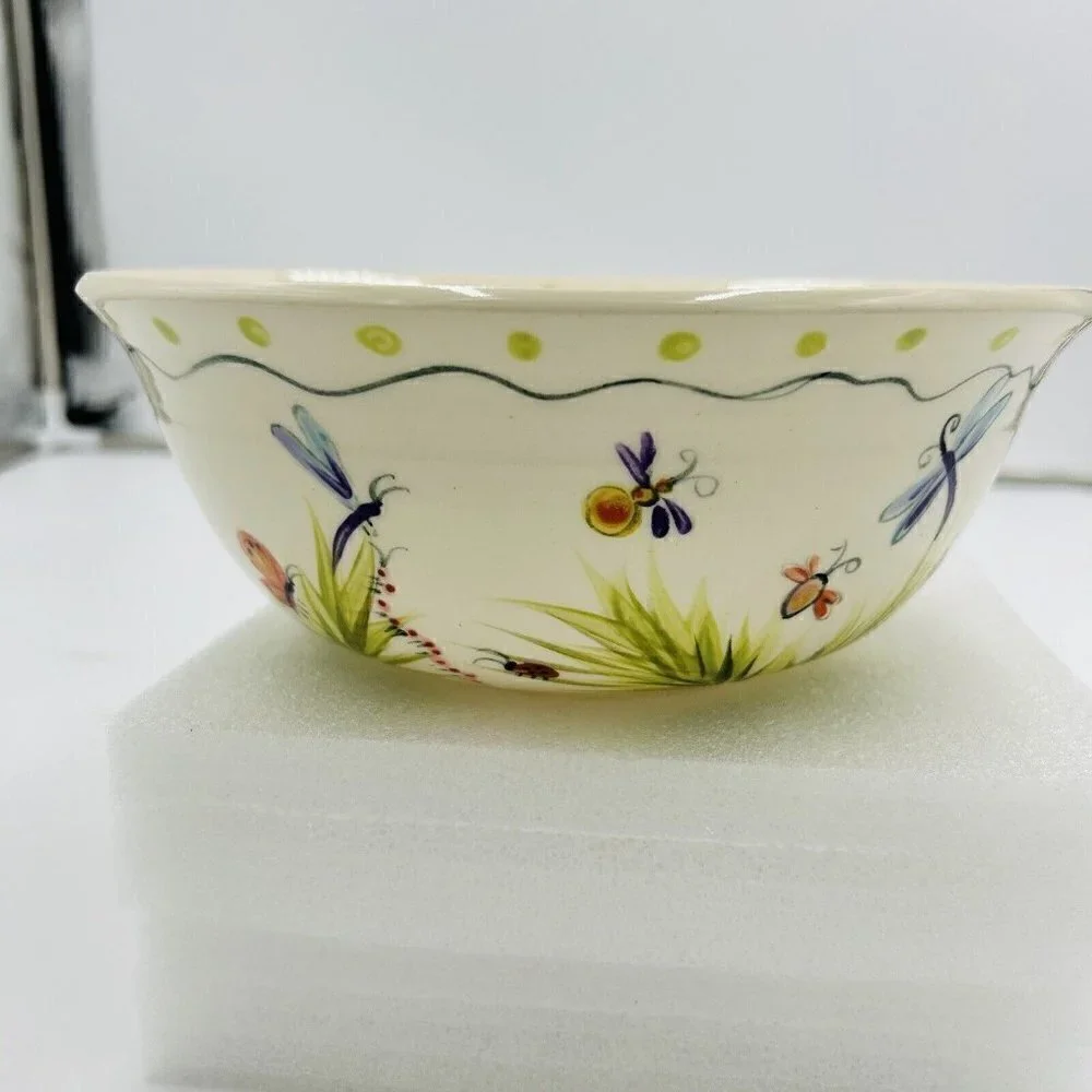 Hand Painted Art Pottery 8.25” x 3